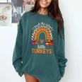 I Teach The Cutest Little Turkeys Thanksgiving Teacher Men Women Girls Kids Comfort Colors Sweatshirt Blue Spruce I Teach The Cutest Little Turkeys Thanksgiving Teacher Men Women Girls Kids Comfort Colors Sweatshirt Blue Spruce