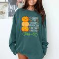 I Teach Cutest Pumpkins In Patch Thanksgiving Teacher Pre-K For Men Women Comfort Colors Sweatshirt Blue Spruce