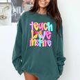 Teach Love Inspire Preppy Back To School Teacher Women Comfort Colors Sweatshirt Blue Spruce Teach Love Inspire Preppy Back To School Teacher Women Comfort Colors Sweatshirt Blue Spruce