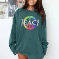 Teach Peace For Teachers And Educators Counselor Comfort Colors Sweatshirt Blue Spruce Teach Peace For Teachers And Educators Counselor Comfort Colors Sweatshirt Blue Spruce