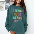 I TEACH ROCKSTARS Band Vibes Teacher Rocks My Music Teaching Comfort Colors Sweatshirt Blue Spruce I TEACH ROCKSTARS Band Vibes Teacher Rocks My Music Teaching Comfort Colors Sweatshirt Blue Spruce