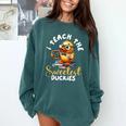 I Teach The Sweetest Duckies Teacher Rubber Duck Teaching Comfort Colors Sweatshirt Blue Spruce I Teach The Sweetest Duckies Teacher Rubber Duck Teaching Comfort Colors Sweatshirt Blue Spruce