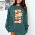 I Teach History Month Black Teacher Melanin Comfort Colors Sweatshirt Blue Spruce