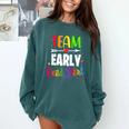 Teacher Early Childhood Education Preschool Head Start Crew Comfort Colors Sweatshirt Blue Spruce