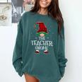 Teacher Gnome Xmas Family Matching Plaid Christmas Gnomes Comfort Colors Sweatshirt Blue Spruce Teacher Gnome Xmas Family Matching Plaid Christmas Gnomes Comfort Colors Sweatshirt Blue Spruce