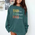 Teacher Kindness Compassion Confidence Teaching Comfort Colors Sweatshirt Blue Spruce Teacher Kindness Compassion Confidence Teaching Comfort Colors Sweatshirt Blue Spruce