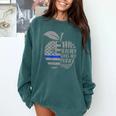 This Teacher Loves Her Police Officer Wife Saying Comfort Colors Sweatshirt Blue Spruce This Teacher Loves Her Police Officer Wife Saying Comfort Colors Sweatshirt Blue Spruce