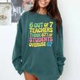 Teacher Overuse 67 Teacher Comfort Colors Sweatshirt Blue Spruce