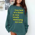 Teacher Or Professor Essay Thesis Writing Joke For Men Women Comfort Colors Sweatshirt Blue Spruce