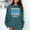 Teacher Retirement Class Of 2026 Loading Retired Comfort Colors Sweatshirt Blue Spruce