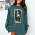 The Teacher Skeleton Tarot Card Comfort Colors Sweatshirt Blue Spruce