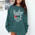 Teacher Summer Recharge Required Last Day School Women Comfort Colors Sweatshirt Blue Spruce Teacher Summer Recharge Required Last Day School Women Comfort Colors Sweatshirt Blue Spruce