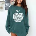 Teacher Of Tiny Humans Preschool Kindergarten Teacher Comfort Colors Sweatshirt Blue Spruce
