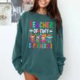 Teacher Of Tiny Superheroes Comfort Colors Sweatshirt Blue Spruce Teacher Of Tiny Superheroes Comfort Colors Sweatshirt Blue Spruce