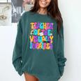 Teacher Of The Visually Impaired Blindness Awareness Comfort Colors Sweatshirt Blue Spruce