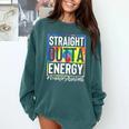 Teacher's Assistant Straight Outta Energy Teaching Tie Dye For Men Women Comfort Colors Sweatshirt Blue Spruce Teacher's Assistant Straight Outta Energy Teaching Tie Dye For Men Women Comfort Colors Sweatshirt Blue Spruce