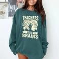 Teachers Love Brains Halloween Costume Boo Trick Teach Comfort Colors Sweatshirt Blue Spruce Teachers Love Brains Halloween Costume Boo Trick Teach Comfort Colors Sweatshirt Blue Spruce