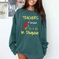Teachers Are Superheroes First Day School T-Shirt Comfort Colors Sweatshirt Blue Spruce