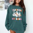 Teaching My Boos Teacher Cute Ghost Teacher Halloween Comfort Colors Sweatshirt Blue Spruce Teaching My Boos Teacher Cute Ghost Teacher Halloween Comfort Colors Sweatshirt Blue Spruce