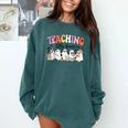 Teaching My Little Boos Teacher Ghost Teacher Halloween For Men Women Kids Comfort Colors Sweatshirt Blue Spruce Teaching My Little Boos Teacher Ghost Teacher Halloween For Men Women Kids Comfort Colors Sweatshirt Blue Spruce