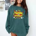 Teaching Is My Superpower Retro Comic Teacher Comfort Colors Sweatshirt Blue Spruce Teaching Is My Superpower Retro Comic Teacher Comfort Colors Sweatshirt Blue Spruce