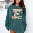 Team 5th Grade Building Blocks Bricks Theme Teacher Team For Men Women Kids Comfort Colors Sweatshirt Blue Spruce Team 5th Grade Building Blocks Bricks Theme Teacher Team For Men Women Kids Comfort Colors Sweatshirt Blue Spruce