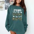 Team School Nurse Camo Teacher Student Back To School For Men Women Comfort Colors Sweatshirt Blue Spruce