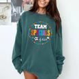 TEAM Specials Teacher TRIBE Squad Back To Primary School Comfort Colors Sweatshirt Blue Spruce