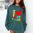 Teens Graduation I Heart My Teachers I Love My Teachers Comfort Colors Sweatshirt Blue Spruce Teens Graduation I Heart My Teachers I Love My Teachers Comfort Colors Sweatshirt Blue Spruce