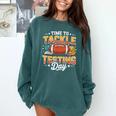 Test Day State Football Tackle Testing Day Sports Teacher Comfort Colors Sweatshirt Blue Spruce