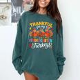 Thankful For My Kindergarten Turkeys Thanksgiving Teacher Comfort Colors Sweatshirt Blue Spruce Thankful For My Kindergarten Turkeys Thanksgiving Teacher Comfort Colors Sweatshirt Blue Spruce