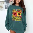 Thanksgiving 67 Meme Science Teacher Periodic Table Women Comfort Colors Sweatshirt Blue Spruce
