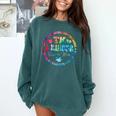 TK & Kinder Dream Team Transitional Kindergarten Teacher Comfort Colors Sweatshirt Blue Spruce