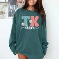 TK Team Back To School Teachers Students Team TK Comfort Colors Sweatshirt Blue Spruce