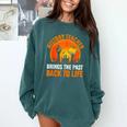 History Teacher Brings Past Back To Life Halloween Zombie Comfort Colors Sweatshirt Blue Spruce