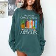 History Teacher I Read The Constitution For The Articles For Men Women Comfort Colors Sweatshirt Blue Spruce