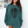 Trilobite Fossil Geology Teacher Student Geologist Comfort Colors Sweatshirt Blue Spruce