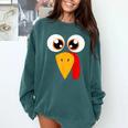 Turkey Face Halloween Costume Thanksgiving Teacher Nurse Comfort Colors Sweatshirt Blue Spruce Turkey Face Halloween Costume Thanksgiving Teacher Nurse Comfort Colors Sweatshirt Blue Spruce