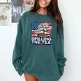 US History Teacher Boston Spilling The Tea Since 1773 Comfort Colors Sweatshirt Blue Spruce US History Teacher Boston Spilling The Tea Since 1773 Comfort Colors Sweatshirt Blue Spruce