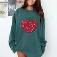 Valentines Day Teacher Hearts Apple Love Teach Women Men Comfort Colors Sweatshirt Blue Spruce Valentines Day Teacher Hearts Apple Love Teach Women Men Comfort Colors Sweatshirt Blue Spruce