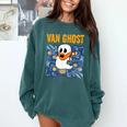 Van Ghost Art Teacher Halloween Van Gogh Starry Night Comfort Colors Sweatshirt Blue Spruce