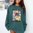 Women Halloween The Teacher Tour Ghosts Pencil Pumpkins Comfort Colors Sweatshirt Blue Spruce Women Halloween The Teacher Tour Ghosts Pencil Pumpkins Comfort Colors Sweatshirt Blue Spruce