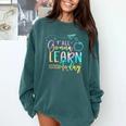 Y'All Gonna Learn Today Back To School Teacher Kids Comfort Colors Sweatshirt Blue Spruce Y'All Gonna Learn Today Back To School Teacher Kids Comfort Colors Sweatshirt Blue Spruce