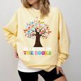 100 Days In The Books Reading Teacher 100th Day Of School Comfort Colors Sweatshirt Butter