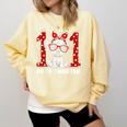 100 Days Smarter 101st Day School Dalmatian Dog Teacher Kids Comfort Colors Sweatshirt Butter