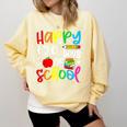 100th Day Of School Teachers Kids Girls Child Happy 100 Days Comfort Colors Sweatshirt Butter