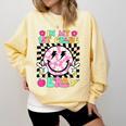In My 1st Grade Era Smile Face Back To School Teacher Kid Comfort Colors Sweatshirt Butter