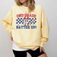2nd Grade Batter Up Back To School Baseball Teacher Kids Comfort Colors Sweatshirt Butter 2nd Grade Batter Up Back To School Baseball Teacher Kids Comfort Colors Sweatshirt Butter