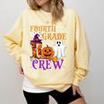 4th Grade Boo Crew Teacher Student Halloween Costume Comfort Colors Sweatshirt Butter