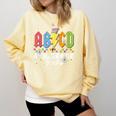 4th Grade Rocks ABCD Back To School Rock Teachers Comfort Colors Sweatshirt Butter 4th Grade Rocks ABCD Back To School Rock Teachers Comfort Colors Sweatshirt Butter